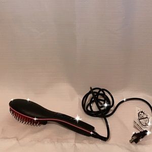 Straightener hairbrush